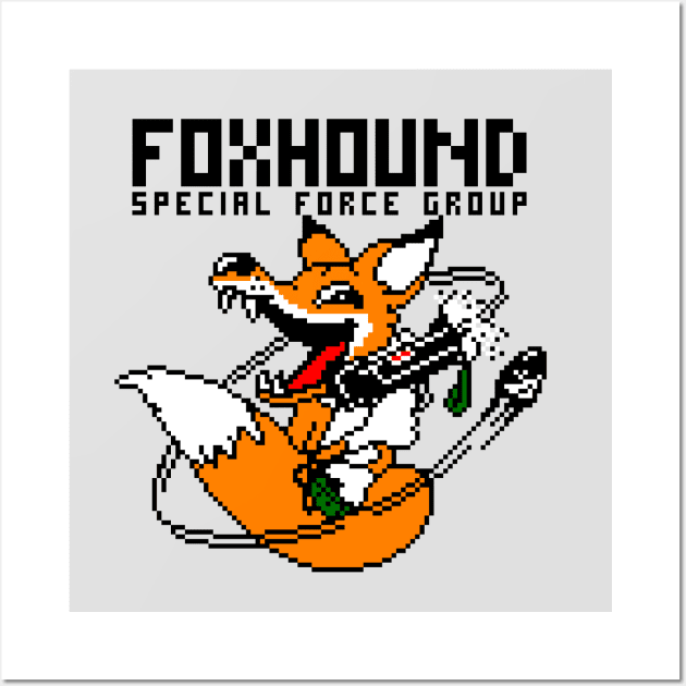 FOXHOUND pixel art MGS logo #1 Wall Art by FbsArts